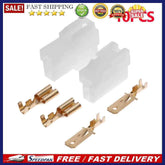10 Sets Radio DC Power Connector Plug T-Type 2 Pin Male Female Wiring Adapt
